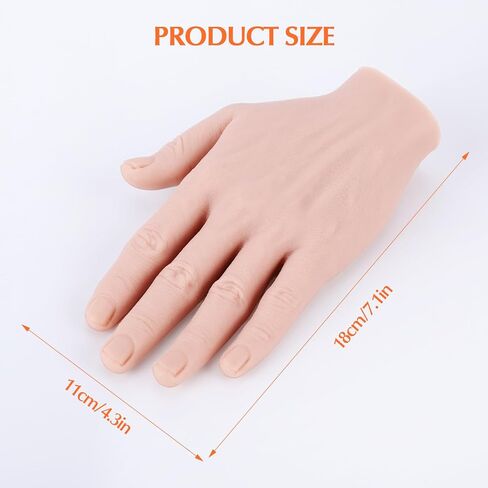 Gugxiom Realistic Silicone Hand,Hand Model,Silicone Practice Hand for Practice Painting, Film and Television Props,Display Rings (Male Right) in Saudi Arabia
