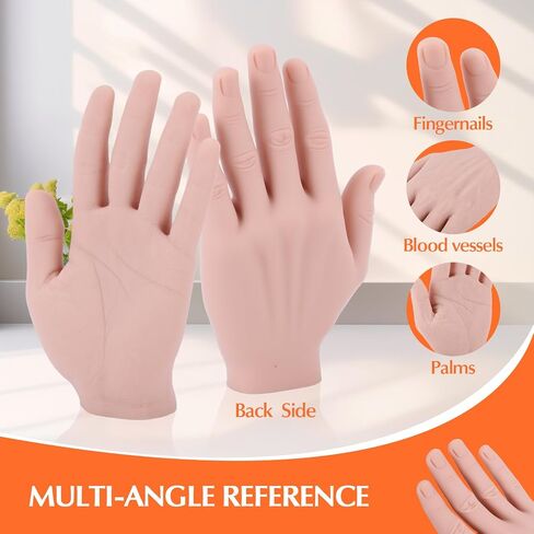 Gugxiom Realistic Silicone Hand,Hand Model,Silicone Practice Hand for Practice Painting, Film and Television Props,Display Rings (Male Right) in Saudi Arabia