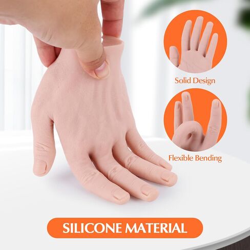 Gugxiom Realistic Silicone Hand,Hand Model,Silicone Practice Hand for Practice Painting, Film and Television Props,Display Rings (Male Right) in Saudi Arabia