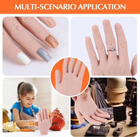 Gugxiom Realistic Silicone Hand,Hand Model,Silicone Practice Hand for Practice Painting, Film and Television Props,Display Rings (Male Right) in Saudi Arabia