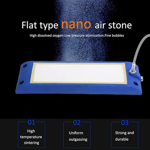 Gloglow Aquarium Air Stone Bars ، 11.1 × 3.5 بوصة نانو فقاعات الهواء ، أداة إطلاق الفقاعة ، أداة إطلاقها لضخات الهواء ضمن 200 سم/86.6 بوصة (L) in Kuwait