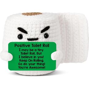 Positive Emotional Support Crochet Toilet Roll, Funny Cheer Up Gifts for Coworkers Friends Women Men, Mini Handmade Crochet Toilet Roll with You are Awesome Card, Christmas Birthday Gift in Saudi Arabia