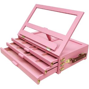 مربع تخزين 3-drawer المحمولة aceel الفنان الخشبي القابل للتعديل سطح المكتب storag مع الدرج المبطن للاستلغام الفني الرسامين فنان الطالب الكبار in Kuwait
