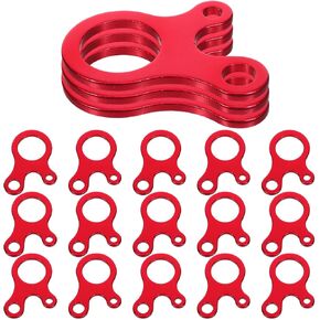UPKOCH 18pcs Guyline Tensioner Adjustable Tent Rope Clamp Tent Cord Tensioner 3-Hole Wind Rope Buckle Slider Tighteners Camping Gear Red in Kuwait