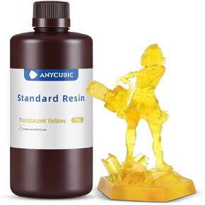 ANYCUBIC High Clear 3D Printer Resin, Resist Yellowing and Highly Transparent, Tough and Resilient, Low Odor 3D Printing Resin, Widely Compatible for All LCD/DLP Resin 3D Printers (High Clear, 1kg) in Kuwait
