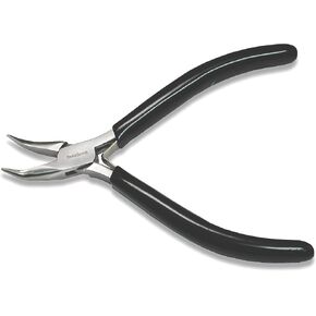 The Beadsmith Bent Chain Nose Pliers – Extra Fine Tips – 4.5 inches (114mm) – PVC Grip Handle with Double Leaf Springs – Jewelry Making Tool for Creating Bracelets, Earrings and Necklaces in Kuwait