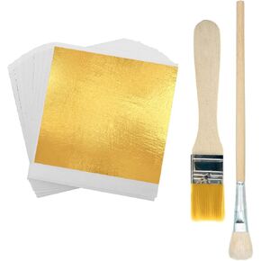Gold Leaf Sheets, 100 Pieces Gold Foil Sheets, Imitation Gold Leaf Gold Foil, Gold Leaf Sheets for Art, Crafts, Furniture, Nails, Paintings 3.15 by 3.35 Inches(Pink) in Saudi Arabia