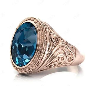 Moss Agate Wedding Signet Ring for Men 18K Gold Moss Agate 10CT - 17 × 12 مم مع حلقة مويسانيت حقيقية خاتم خاتم للأحجار الكريمة الفريدة من نوع in Saudi Arabia
