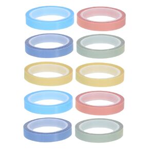 Uonlytech 10 Rolls Tape School Securds College Latcy Tape Highlighter Tabs صفحة علامات تبويب لزجة للاصطدام للكتب ملاحظة الإزالة الشفافة لزجة لزجة لطيفة اللوازم المكتبية Bopp in Kuwait