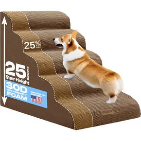 Miorun Extra Wide Dog Stairs for Large Dogs, 25" H Pet Steps for High Beds in Saudi Arabia