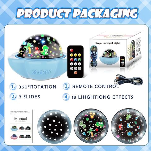 ضوء ليلي للاطفال، ضوء ليلي على شكل ديناصور لديكور غرفة الاطفال، جهاز عرض ضوء ليلي بتصميم ديناصور وسيارات للاعمار من 3 الى 6 سنوات، هدية للاطفال في الكريسماس واعياد الميلاد وعيد الفصح، هدايا للاولاد in Kuwait