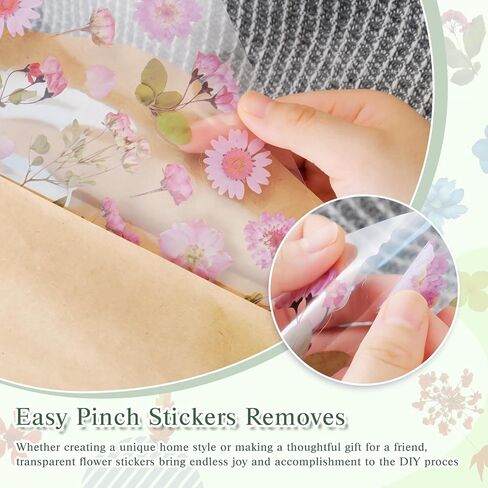 ملصقات زهرة طبيعية 500pcs مع ملصقات رسائل 260pcs ، ملصق زهرة لذاته لخلاصات Scrapbooking مستلزمات Junk Journal Journal Planner المحمول (ملصقات زهرة مع ملصقات رسائل) in Kuwait