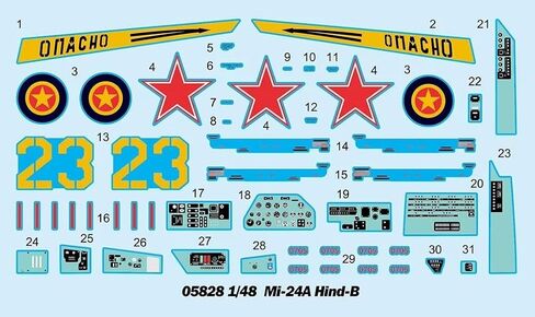 Truffeter 05828 1:48 Scale MI-24A HIND-B ALCRAFT ANDCRAFT مجموعة طراز in Saudi Arabia