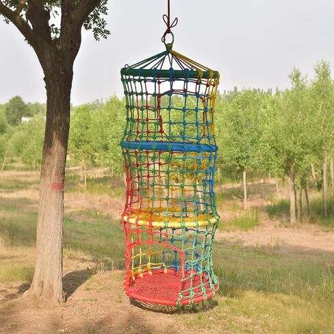 Climbing Rope Ladder for Kids Saucer Tree Swing Sets Rock Climbing Holds for Children Balance and Coordination Training Hanging Ladder for Indoor or Outdoor (3-Tier) in Saudi Arabia