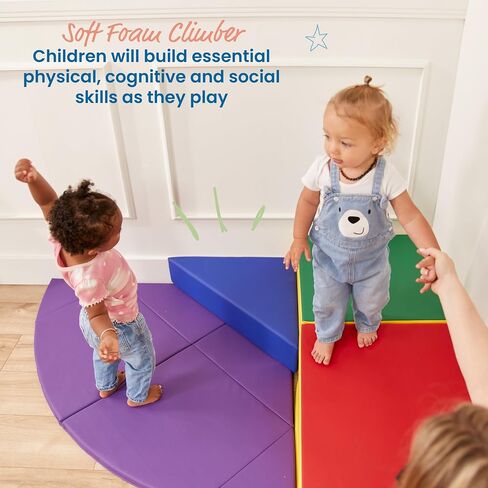 ECR4Kids SoftZone Adventurer's Summit Ramp, Corner Climber, Assorted, 4-Piece in Saudi Arabia