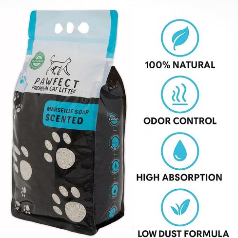 Marseille Soap Scented Clumping Cat Litter – 9.6 lb / 5L, Dust-Free, Odor Control in Saudi Arabia