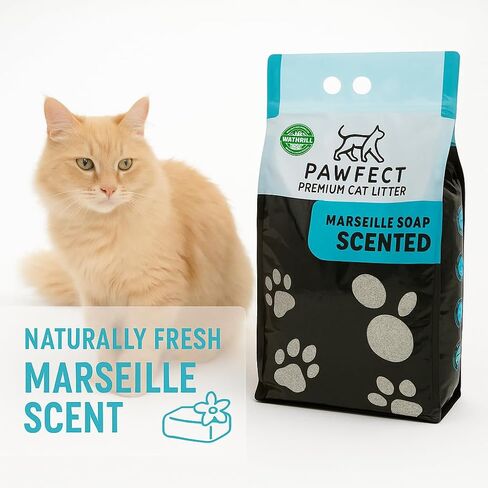 Marseille Soap Scented Clumping Cat Litter – 9.6 lb / 5L, Dust-Free, Odor Control in Saudi Arabia
