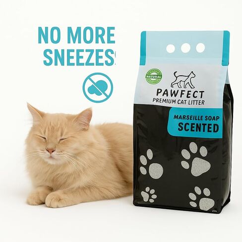 Marseille Soap Scented Clumping Cat Litter – 9.6 lb / 5L, Dust-Free, Odor Control in Saudi Arabia