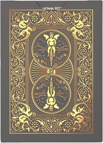 أوراق لعب Metalluxe Black and Gold Bickle -Premium Foil Metalluxe Deck - حجم البوكر الكلاسيكي ، وتصميم فاخر قابل للتحصيل ، و Great for Game Night ، و Gifting ، و Stocking Stuffer in Kuwait