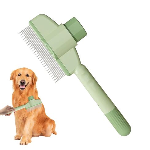 Dog And Cat Hair Removal With Release Button | Conciset Selfs Cleaning Pet Flea Comb Grooming Brush,Selfs-cleaning Pet Flea Comb Grooming Brush,Multi-function Scrub For Short & Long Pet Hair in Saudi Arabia
