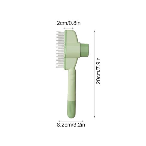 Dog And Cat Hair Removal With Release Button | Conciset Selfs Cleaning Pet Flea Comb Grooming Brush,Selfs-cleaning Pet Flea Comb Grooming Brush,Multi-function Scrub For Short & Long Pet Hair in Saudi Arabia