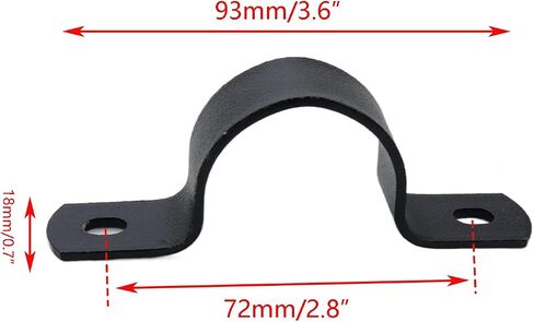LC LICTOP 1-5/8" (40mm) Two Hole Strap U-Bracket Stainless Steel Rigid Pipe Strap Clamp(30Pcs) in Kuwait