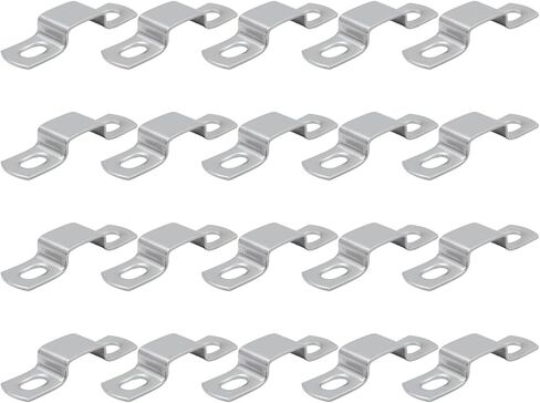 LC LICTOP 1-5/8" (40mm) Two Hole Strap U-Bracket Stainless Steel Rigid Pipe Strap Clamp(30Pcs) in Kuwait