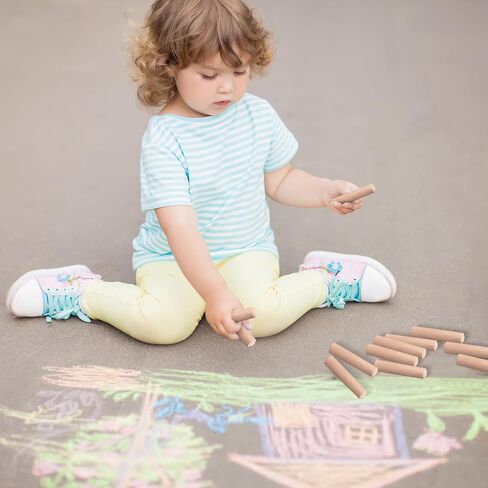 10 Pcs Sidewalk Chalks for Kids Non Toxic Jumbo Chalk for Party Gift Outdoor Art Classroom Play Painting (White) in Saudi Arabia