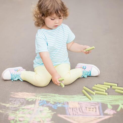 10 Pcs Sidewalk Chalks for Kids Non Toxic Jumbo Chalk for Party Gift Outdoor Art Classroom Play Painting (White) in Saudi Arabia