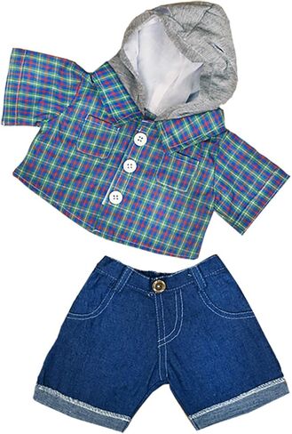 Skater Hoodie w/Denim Pants Teddy Bear Clothes Fits Most 14"-18" Build-a-Bear and Make Your Own Stuffed Animals in Saudi Arabia