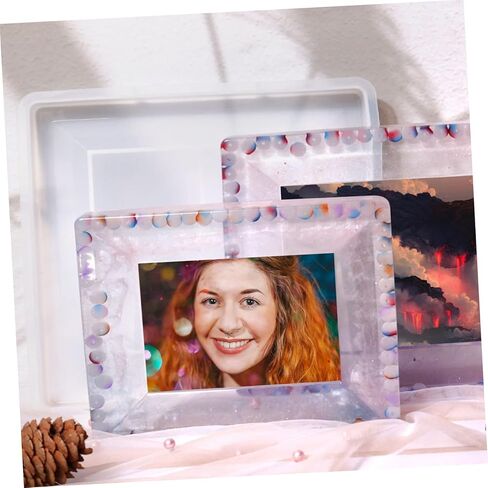 Photo Frame Mold Silicon Molds Photo Frame Making Supplies Picture Frames Photo Frames Making Mold Photo Frame Display Frame Pictures Frames Resin Craft Mold White in Kuwait