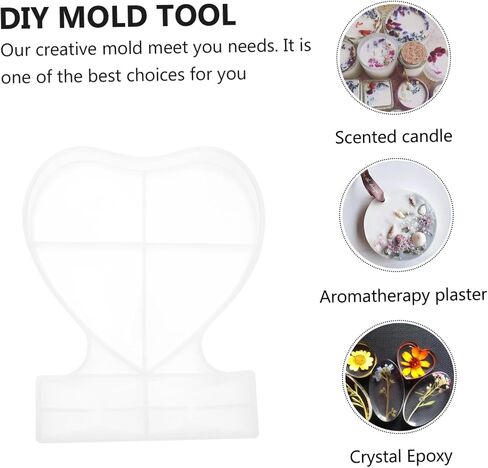 Housoutil 1pc Heart Shaped Photo Frame Mold Casting Mold for Epoxy Crafts for Home Decoration and Unique in Saudi Arabia