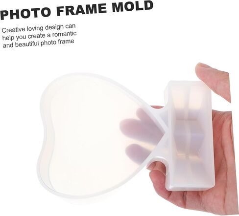 Angoily 1pc Heart Shape Photo Frame Epoxy Mold for Crafts Casting Mold for Creative Projects for Home Decor and Wedding Keepsakes in Saudi Arabia