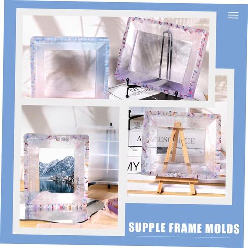 Angoily Photo Frame Molds Silicone Molds for Crafting Compatible with Epoxy and Paints for Creative Projects and in Kuwait
