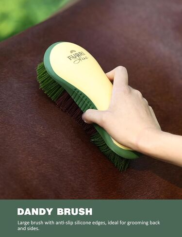 9PCS Horse Grooming Kit Curry Comb Sweat Scraper Horse Bathing Supplies Grooming Tools with Storage Bag Sugar Taro in Saudi Arabia