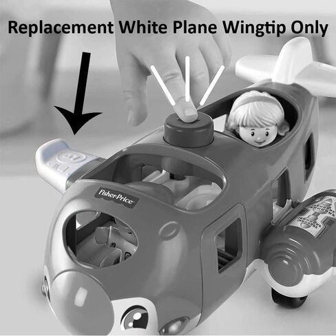 Replacement Part for Fisher-Price Little People Travel Together Airplane Playset - DJB53 ~ Replacement White Plane Wingtip in Saudi Arabia