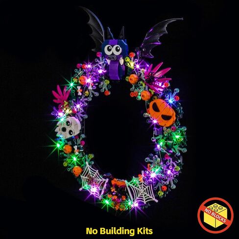BrickBling LED Light Kit Compatible with Lego Halloween Wreath, Decorative Lighting Compatible with Lego 40825 (Excluding Model) in Saudi Arabia