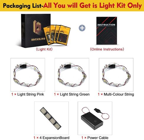 BrickBling LED Light Kit Compatible with Lego Halloween Wreath, Decorative Lighting Compatible with Lego 40825 (Excluding Model) in Saudi Arabia