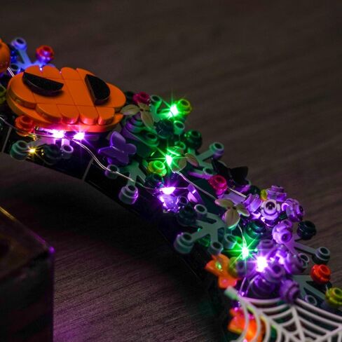 BrickBling LED Light Kit Compatible with Lego Halloween Wreath, Decorative Lighting Compatible with Lego 40825 (Excluding Model) in Saudi Arabia