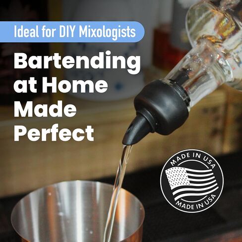 Tequila Spout by Pure Pour with Cover - Leak-proof Liquor Pourer for Fluted Liquor Bottles like Patron & Don Julio - Made in the USA (1 Pack) in Kuwait