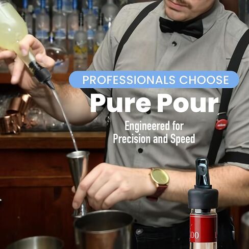 Tequila Spout by Pure Pour with Cover - Leak-proof Liquor Pourer for Fluted Liquor Bottles like Patron & Don Julio - Made in the USA (1 Pack) in Kuwait