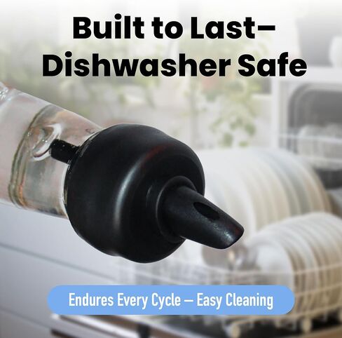 Tequila Spout by Pure Pour with Cover - Leak-proof Liquor Pourer for Fluted Liquor Bottles like Patron & Don Julio - Made in the USA (1 Pack) in Kuwait