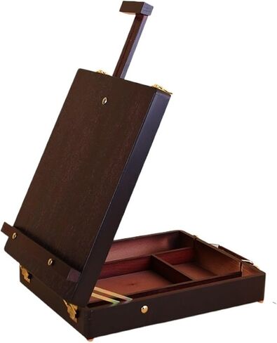 Tabletop Easel Storage Box Adjustable Portable Wooden Artist Desktop Storage Case Painting Easel Box for Student Beginners Artists in Saudi Arabia