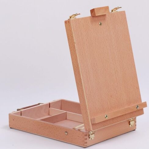 Toolbox Storage Box Drawer Type Painting Box Real Display Painting Wood Box Drawing Board Easel Art Supplies in Saudi Arabia