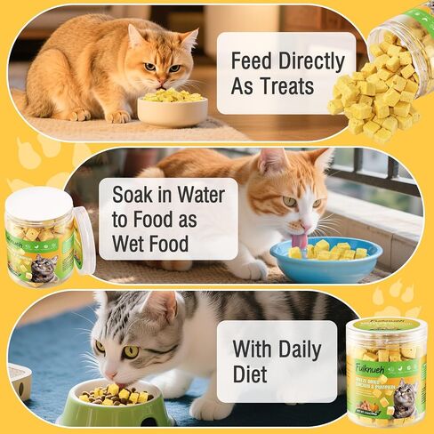 Freeze Dried Pumpkin and Chicken for Dogs and Cats, 100% Pumpkin and Chicken, Natural Treats for Digestion Health, Healthy Food Topper 3.5 oz in Saudi Arabia