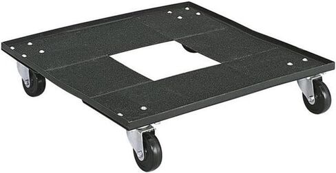Pemberly Row Contemporary Stacking Mobile Rolling Chair Cart Black in Saudi Arabia