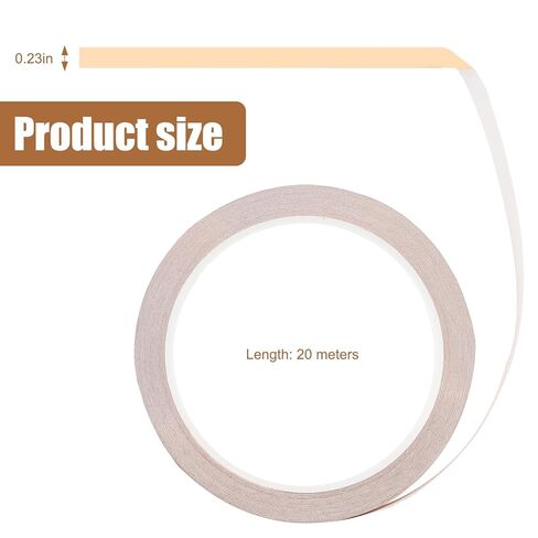 4 شريط رقائق نحاسي لفة للزجاج الملون ، شريط نحاسي موصل مع مكشطة بلاستيكية ، لاصق للمستلزمات الزجاجية الملون ، الغيتار ودرع EMI ، إصلاحات كهربائية (1/4 بوصة) in Kuwait