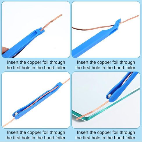Ymapinc 2Pcs (7/32 in) Stained Glass Kit - Hand Foiler Tool Copper Foil Tools for Stained Glass Starter Kit for Crafting in Saudi Arabia