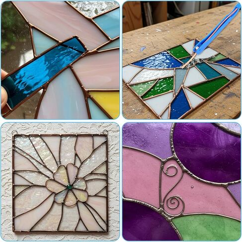 Ymapinc 2Pcs (7/32 in) Stained Glass Kit - Hand Foiler Tool Copper Foil Tools for Stained Glass Starter Kit for Crafting in Saudi Arabia