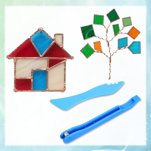 Ymapinc 2Pcs (7/32 in) Stained Glass Kit - Hand Foiler Tool Copper Foil Tools for Stained Glass Starter Kit for Crafting in Saudi Arabia